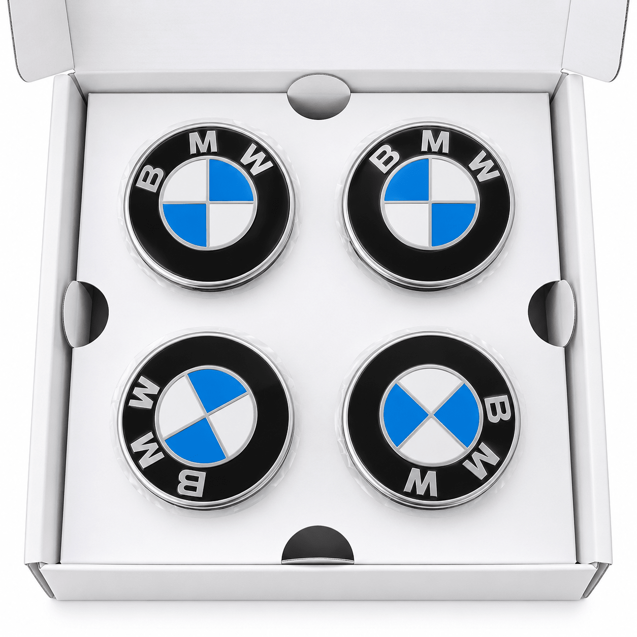 BMW Floating Centre Caps 56mm – Self-Levelling Wheel Badges – Set of 4 - SatNavHub