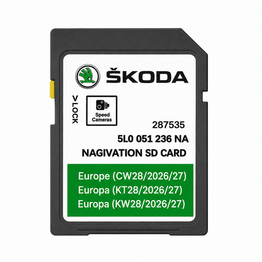 Skoda Navigation SD Card 2026 5L0 051 236 NA - SatNavHub